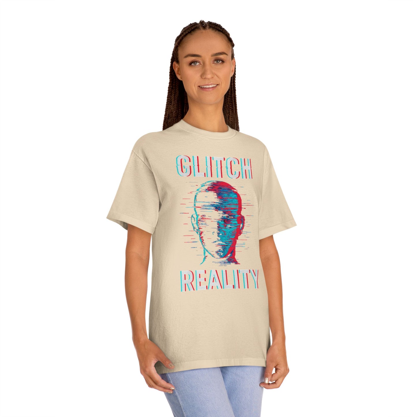 Glitch Reality Unisex Classic Tee, Cool Graphic Shirt, Retro Pixel Art Tee, Trendy Casual Top, Gift for Gamers, Hipster Fashion