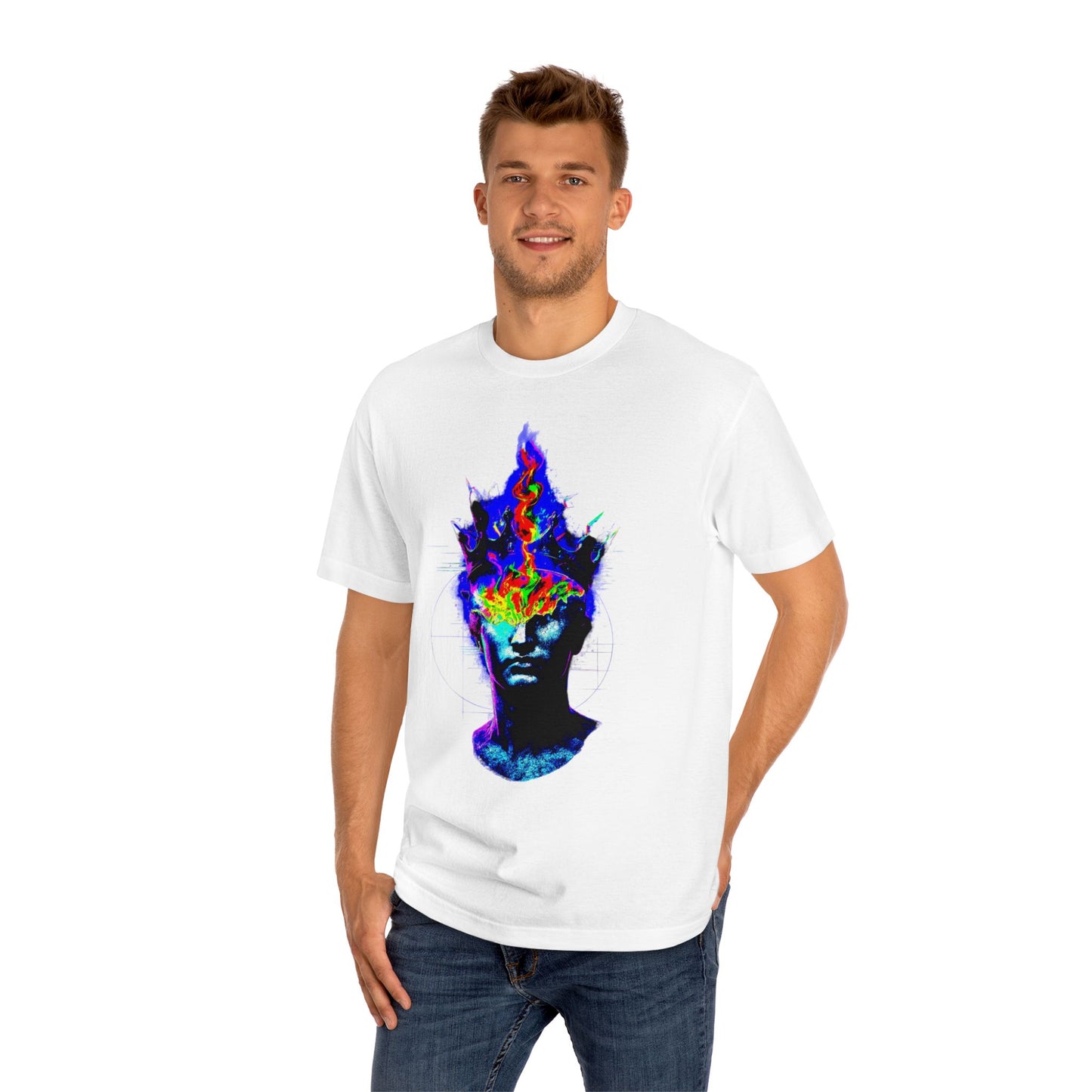 Colorful Frida-Inspired Unisex Classic Tee, Art Shirt, Retro Graphic Tee, Gift for Art Lovers, Festival Fashion