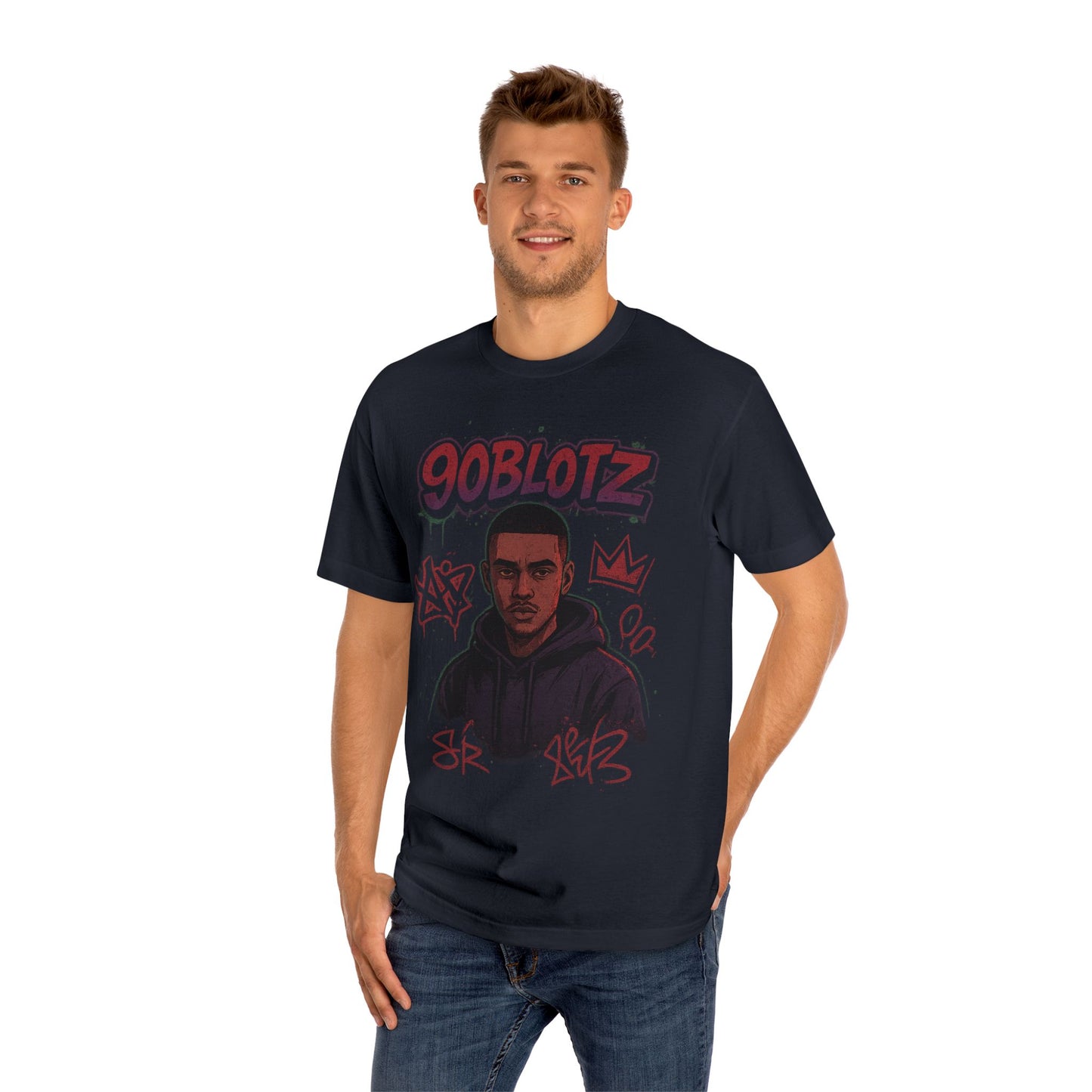 90BLOTZ Urban Art Unisex Classic Tee, Streetwear, Graphic T-Shirt, Casual Style, Gift for Him, Trendy Fashion