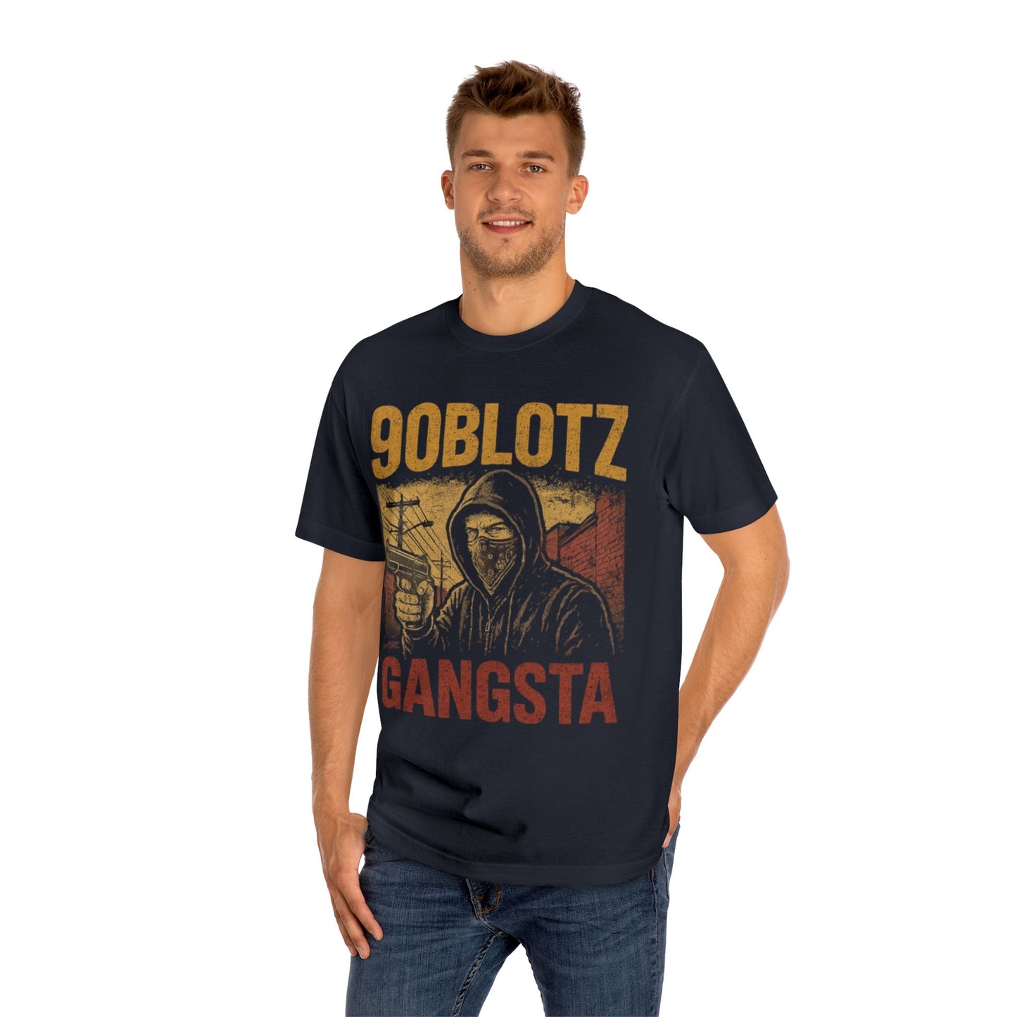 Vintage Gangsta Graphic Tee, Streetwear, Unisex Classic Tee, Music Festival Outfit, Gift for Him/Her, Casual Wear