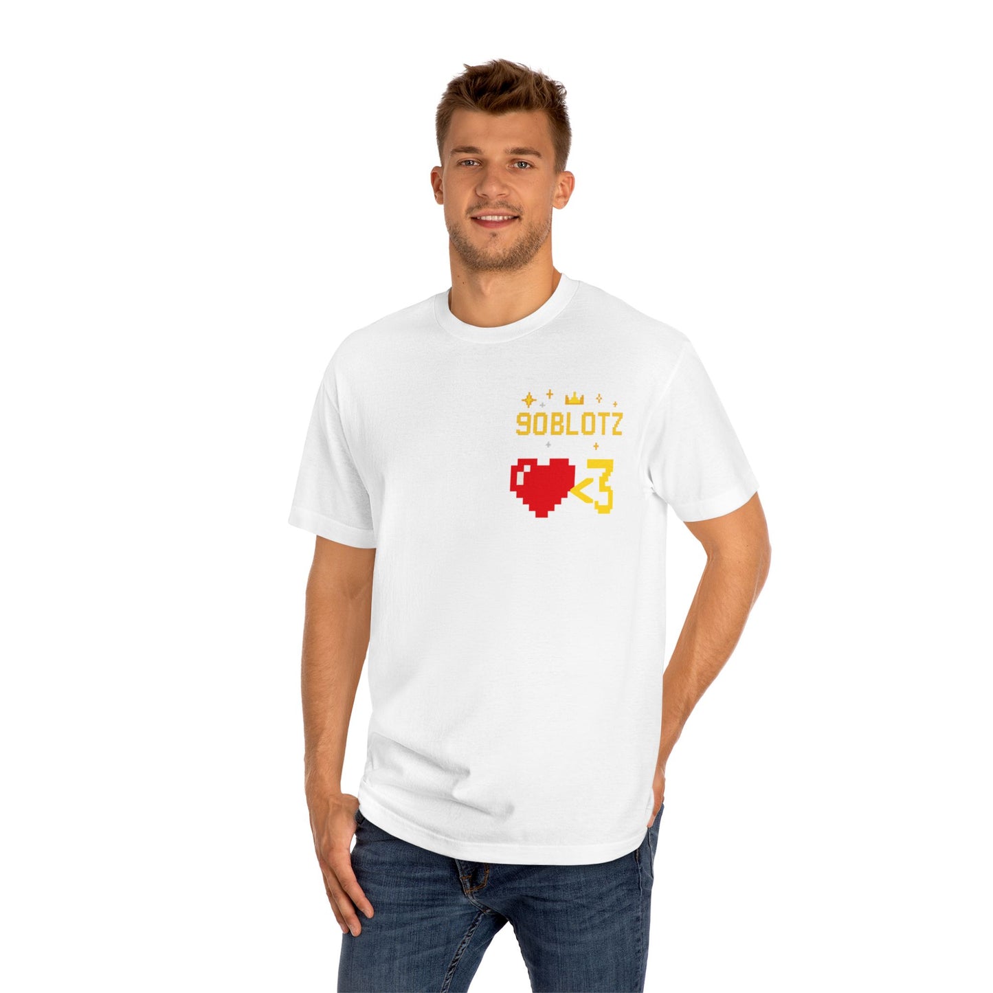 Retro Pixel Heart Unisex Classic Tee | Gamer Gift, Video Game Tee, Cute Graphic Shirt, Quirky Casual Wear, Valentine's Day Shirt