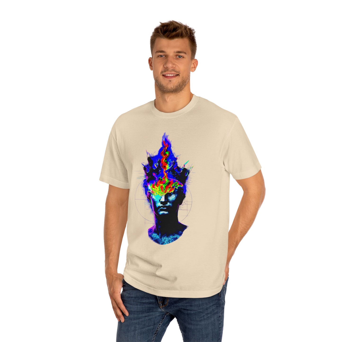 Colorful Frida-Inspired Unisex Classic Tee, Art Shirt, Retro Graphic Tee, Gift for Art Lovers, Festival Fashion