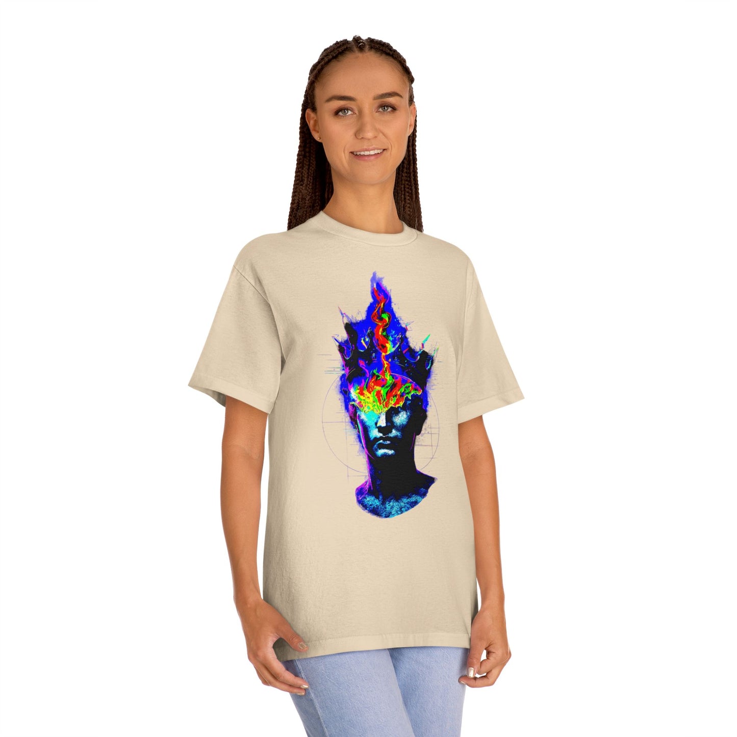Colorful Frida-Inspired Unisex Classic Tee, Art Shirt, Retro Graphic Tee, Gift for Art Lovers, Festival Fashion