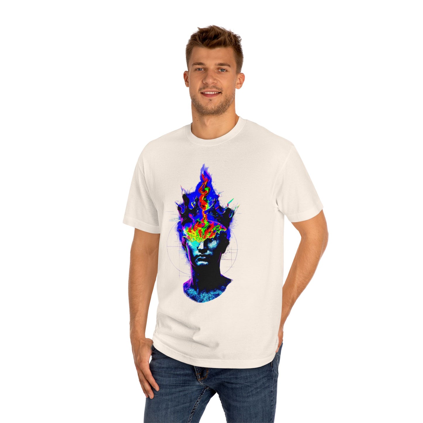 Colorful Frida-Inspired Unisex Classic Tee, Art Shirt, Retro Graphic Tee, Gift for Art Lovers, Festival Fashion