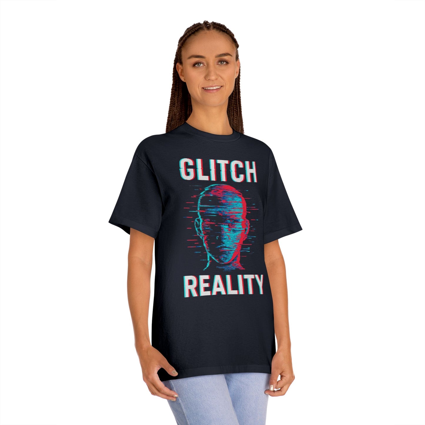 Glitch Reality Unisex Classic Tee, Cool Graphic Shirt, Retro Pixel Art Tee, Trendy Casual Top, Gift for Gamers, Hipster Fashion