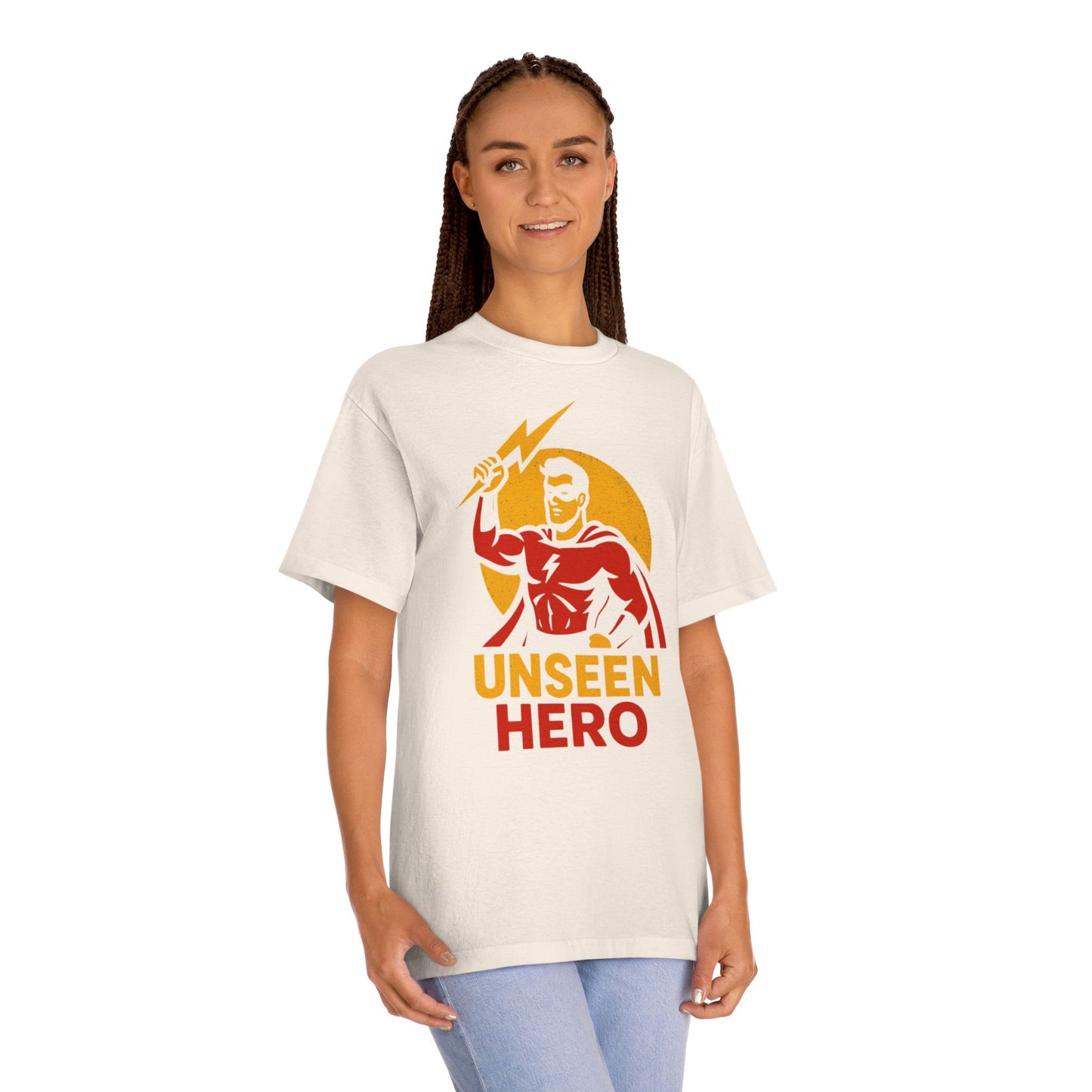 Unseen Hero Tee: Unisex Classic Shirt for Superhero Fans, Birthday Gift, Casual Wear, Geek Culture, Comic Con Attire