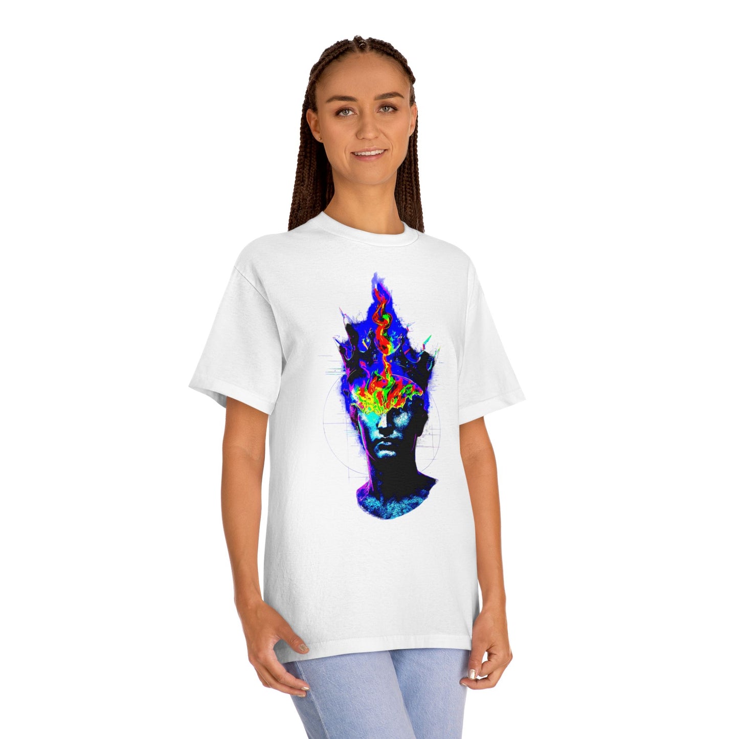 Colorful Frida-Inspired Unisex Classic Tee, Art Shirt, Retro Graphic Tee, Gift for Art Lovers, Festival Fashion