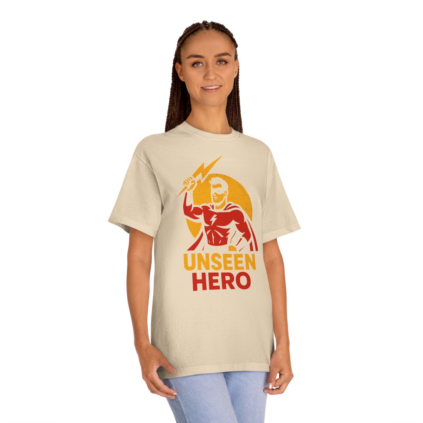 Unseen Hero Tee: Unisex Classic Shirt for Superhero Fans, Birthday Gift, Casual Wear, Geek Culture, Comic Con Attire