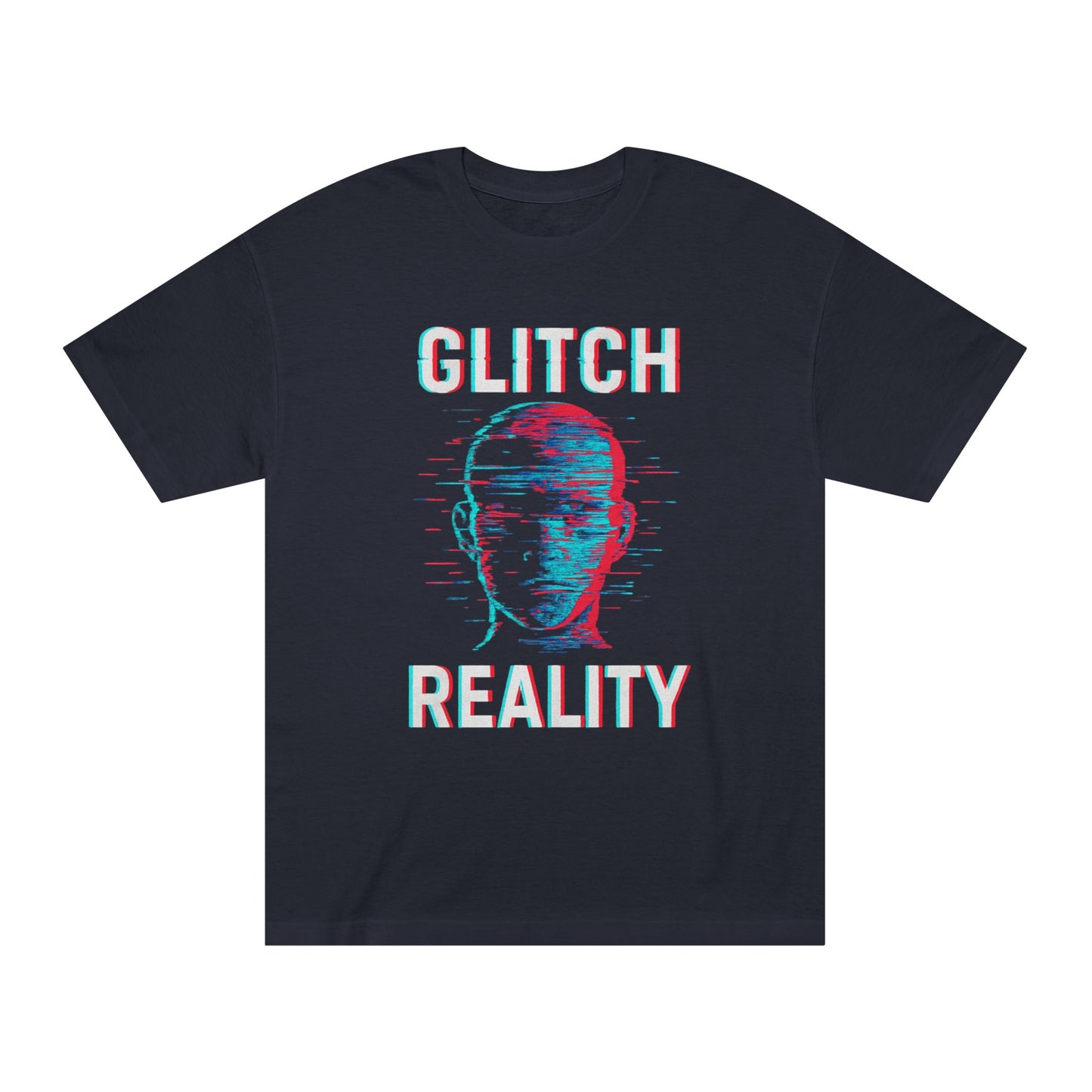 Glitch Reality Unisex Classic Tee, Cool Graphic Shirt, Retro Pixel Art Tee, Trendy Casual Top, Gift for Gamers, Hipster Fashion