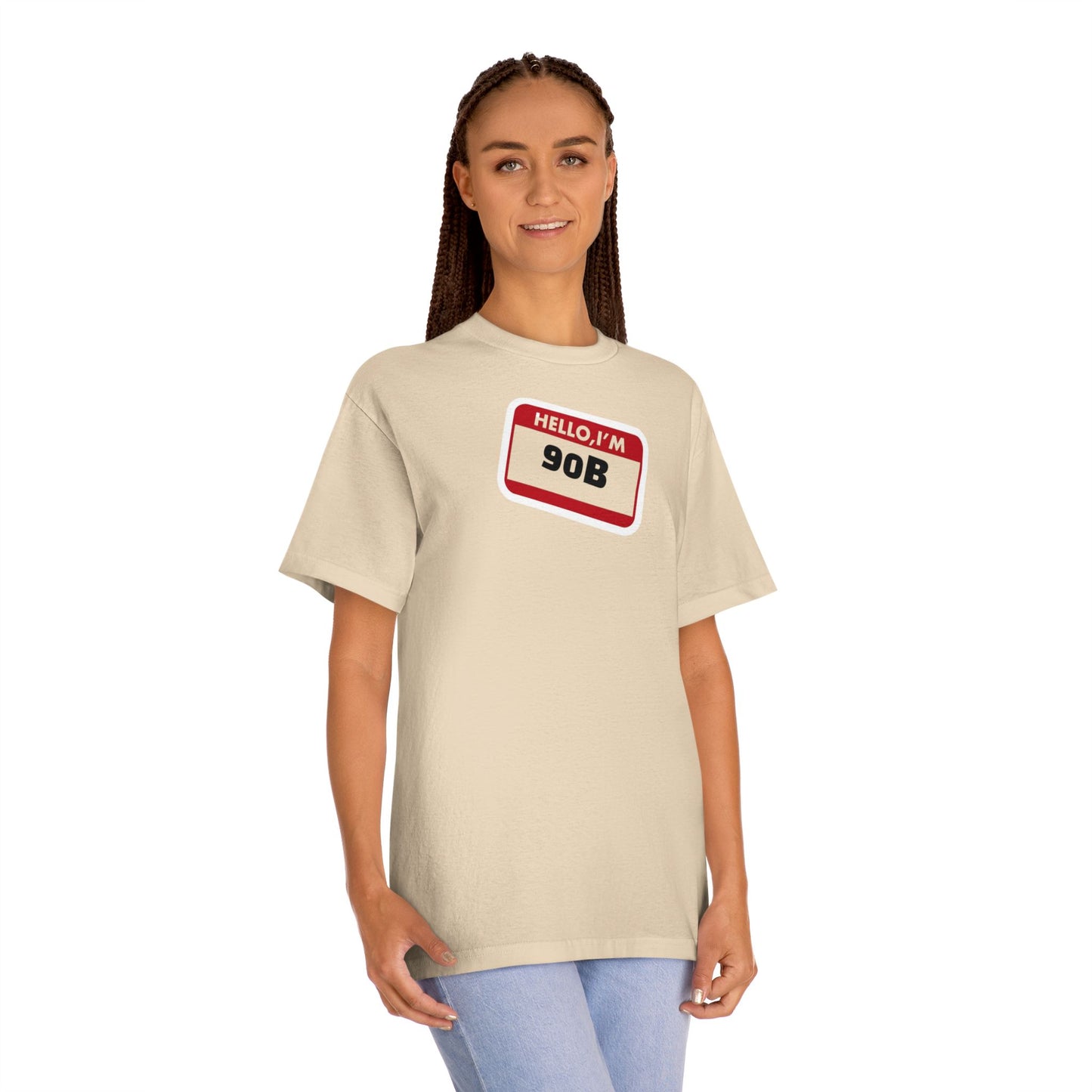 Bold Graphic Unisex Tee with 90B Design, Casual Streetwear, Gift for Him/Her, Trendy Summer Top, Perfect for Parties His name is proof of identity