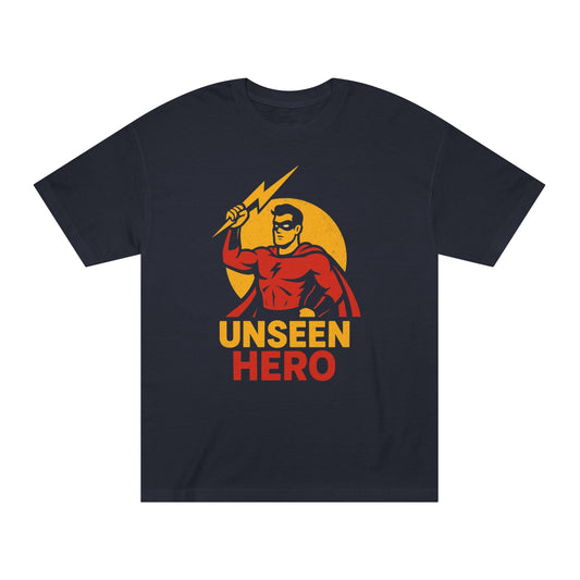 Unseen Hero Tee: Unisex Classic Shirt for Superhero Fans, Birthday Gift, Casual Wear, Geek Culture, Comic Con Attire