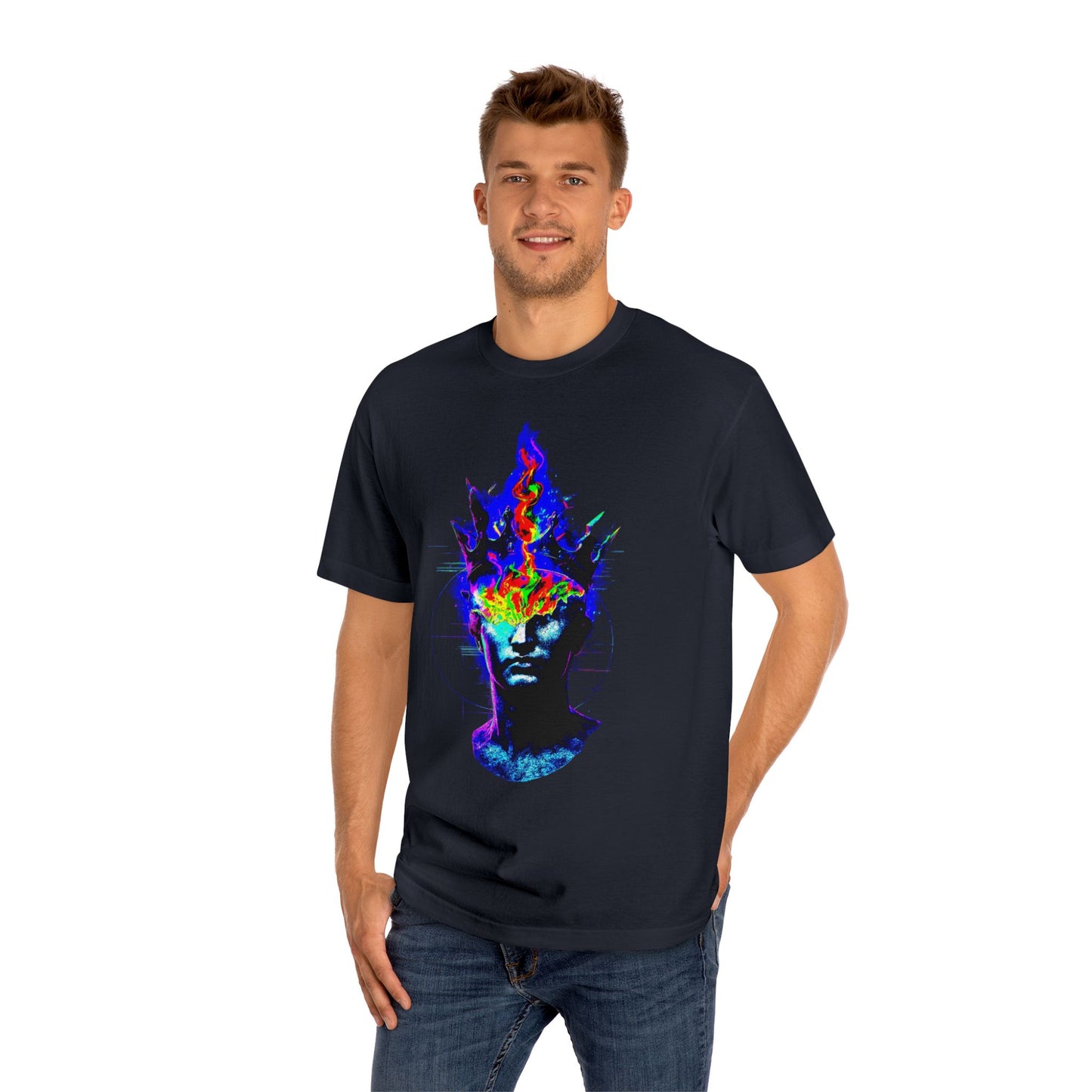 Colorful Frida-Inspired Unisex Classic Tee, Art Shirt, Retro Graphic Tee, Gift for Art Lovers, Festival Fashion