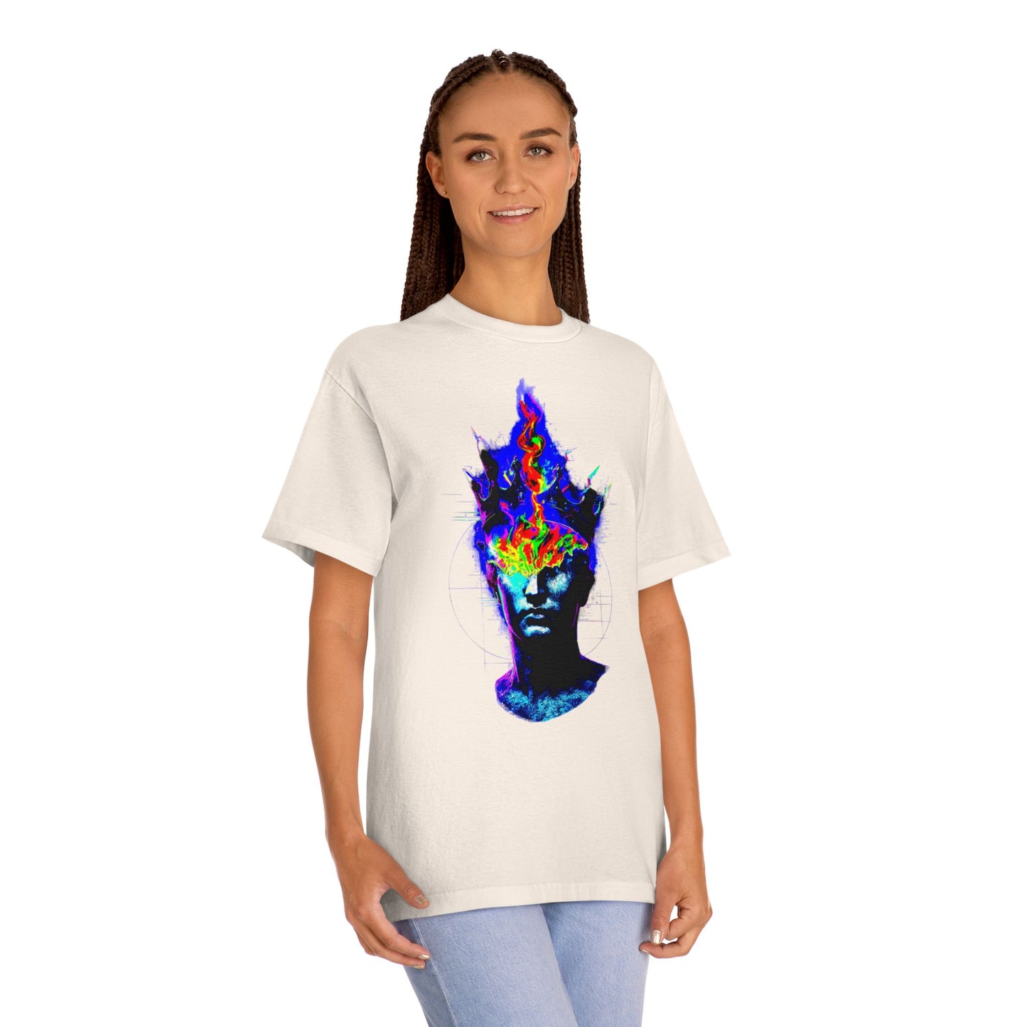 Colorful Frida-Inspired Unisex Classic Tee, Art Shirt, Retro Graphic Tee, Gift for Art Lovers, Festival Fashion