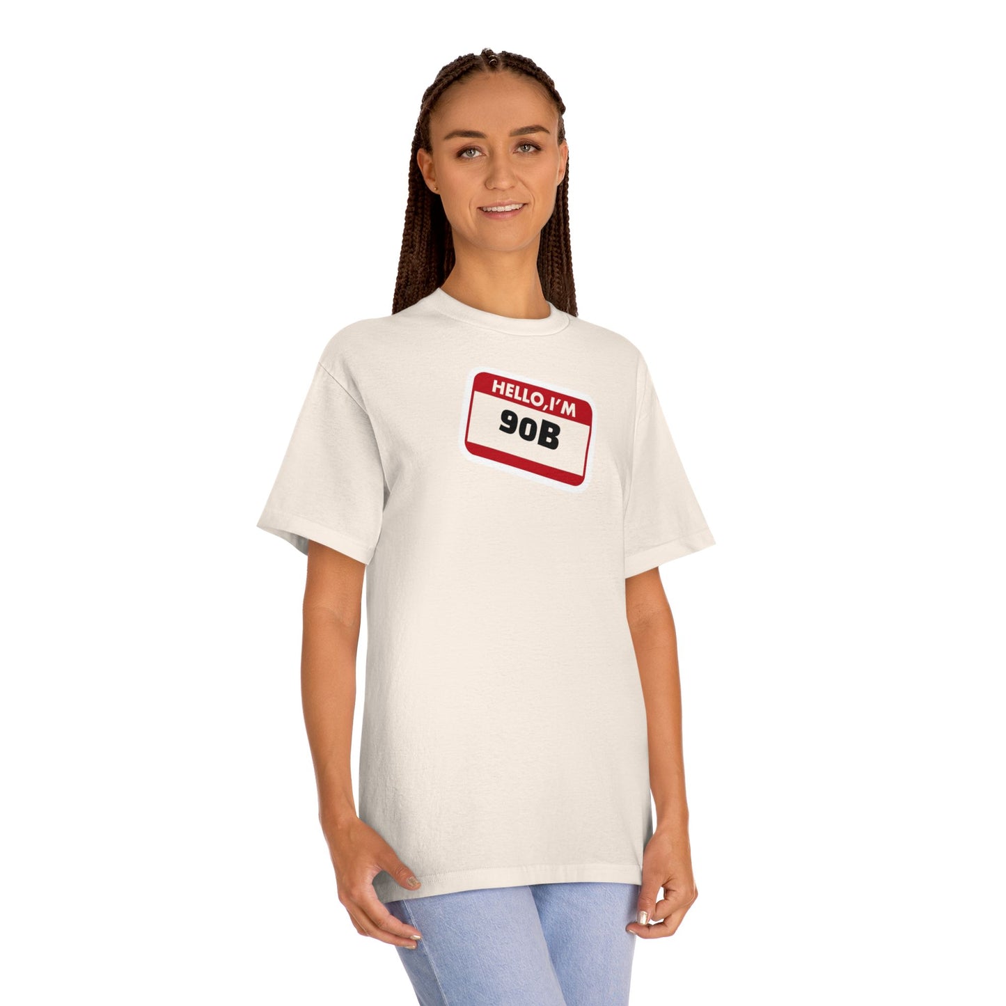 Bold Graphic Unisex Tee with 90B Design, Casual Streetwear, Gift for Him/Her, Trendy Summer Top, Perfect for Parties His name is proof of identity