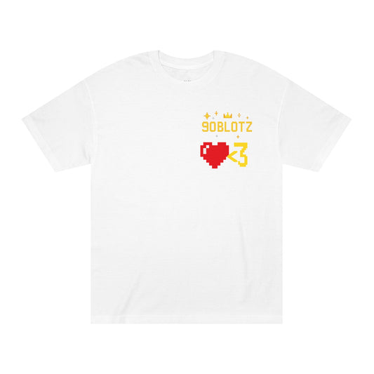 Retro Pixel Heart Unisex Classic Tee | Gamer Gift, Video Game Tee, Cute Graphic Shirt, Quirky Casual Wear, Valentine's Day Shirt