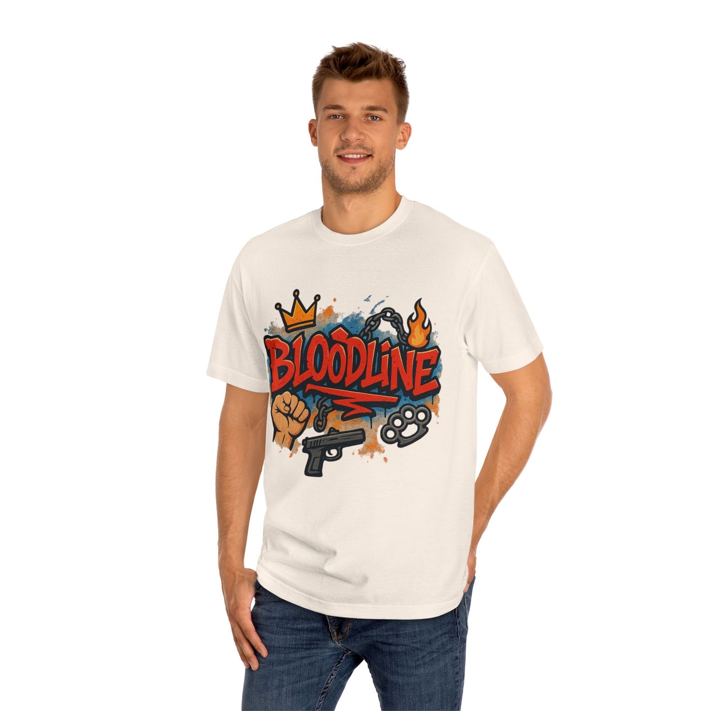 Urban Street Art Unisex Classic Tee with 'Bloodline' Design | Graffiti Style Shirt, Casual Wear, Gift for Teens, Hip Hop Fashion, [...]