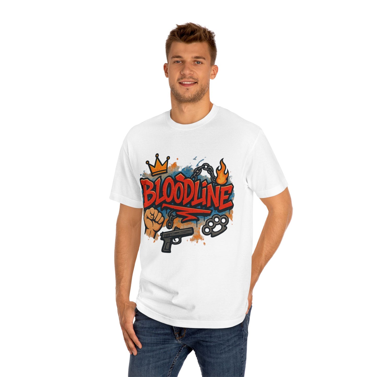 Urban Street Art Unisex Classic Tee with 'Bloodline' Design | Graffiti Style Shirt, Casual Wear, Gift for Teens, Hip Hop Fashion, [...]