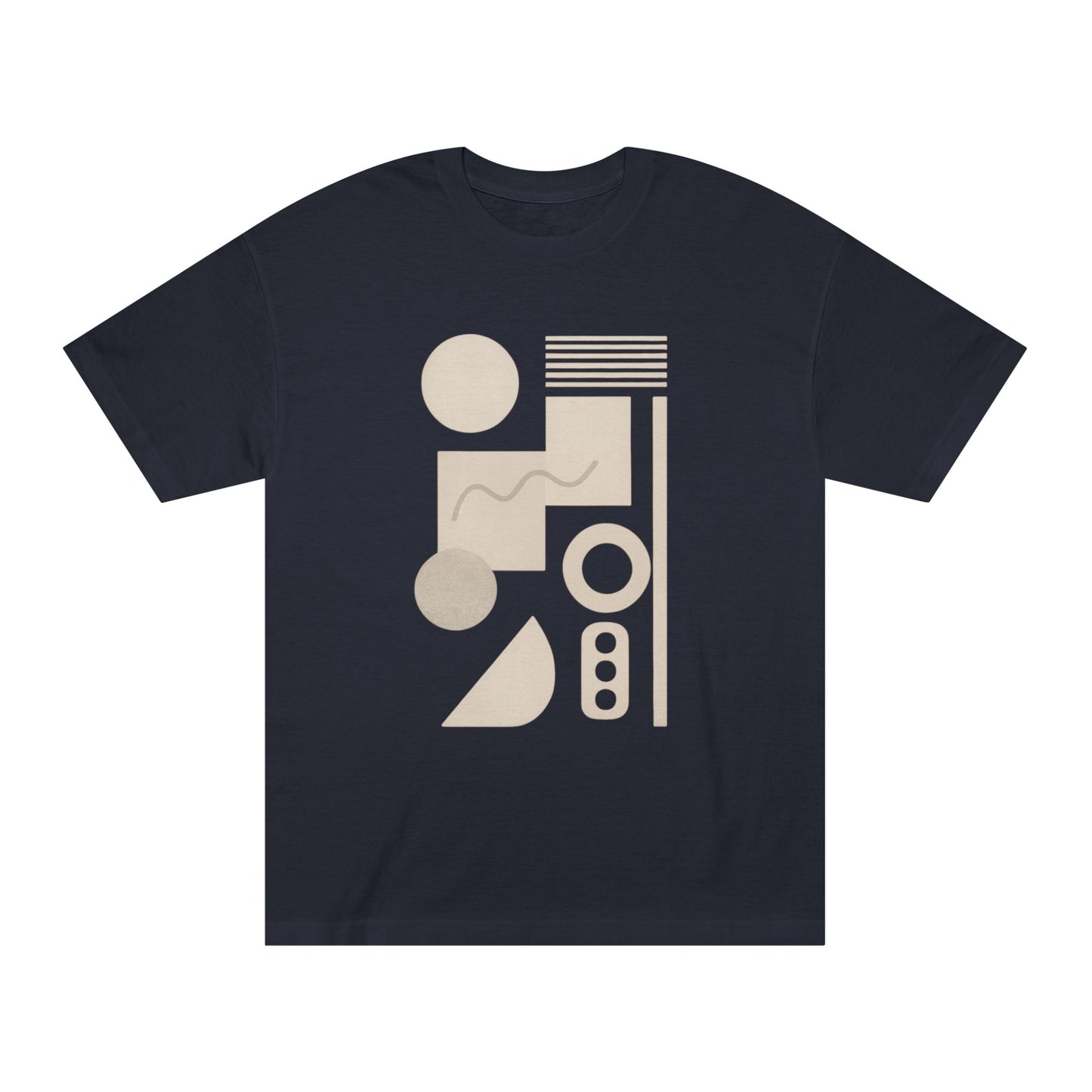 Minimalist Geometric Unisex Classic Tee, Casual Wear, Stylish Gift, Modern Fashion, Everyday Comfort, Trendy Summer Tee