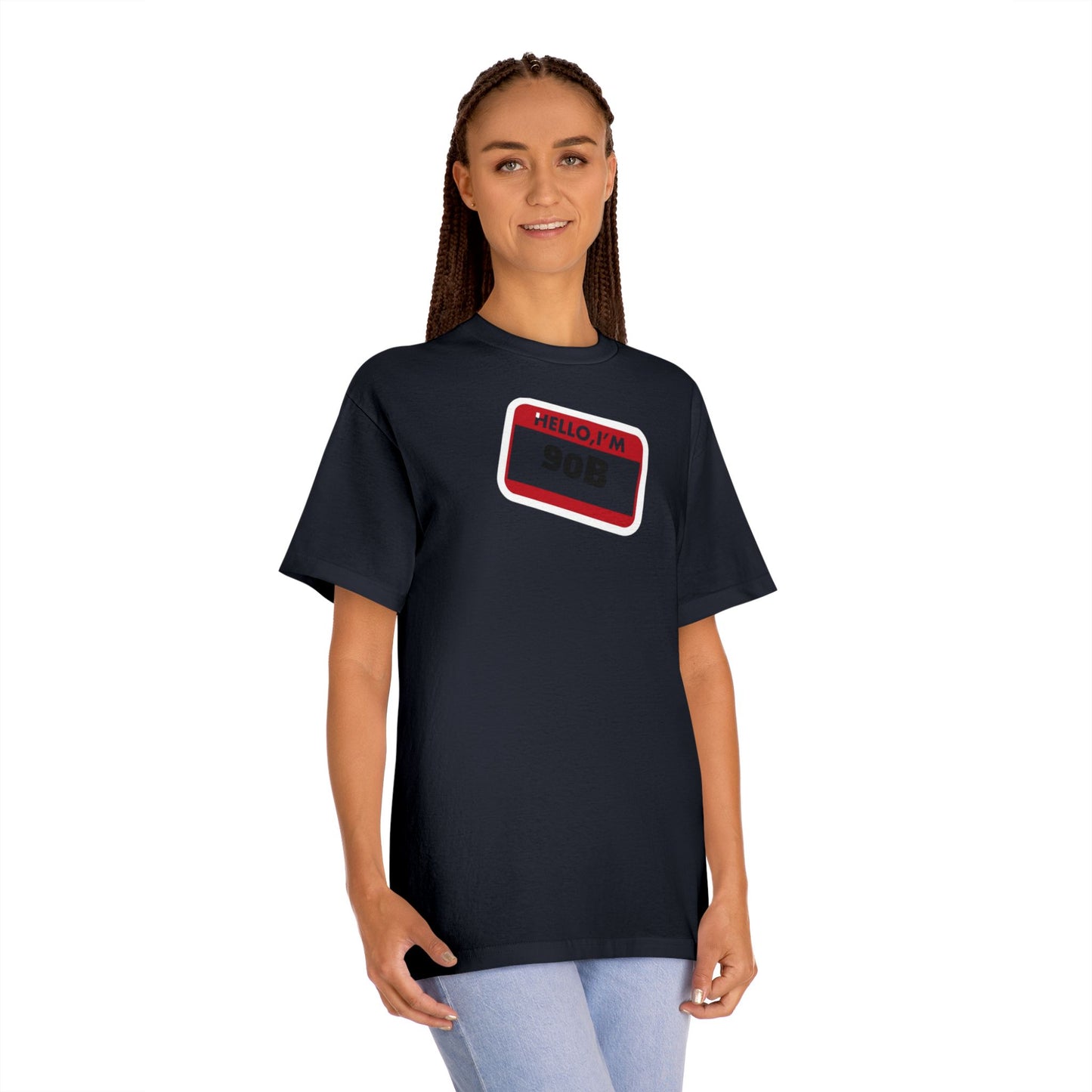 Bold Graphic Unisex Tee with 90B Design, Casual Streetwear, Gift for Him/Her, Trendy Summer Top, Perfect for Parties His name is proof of identity