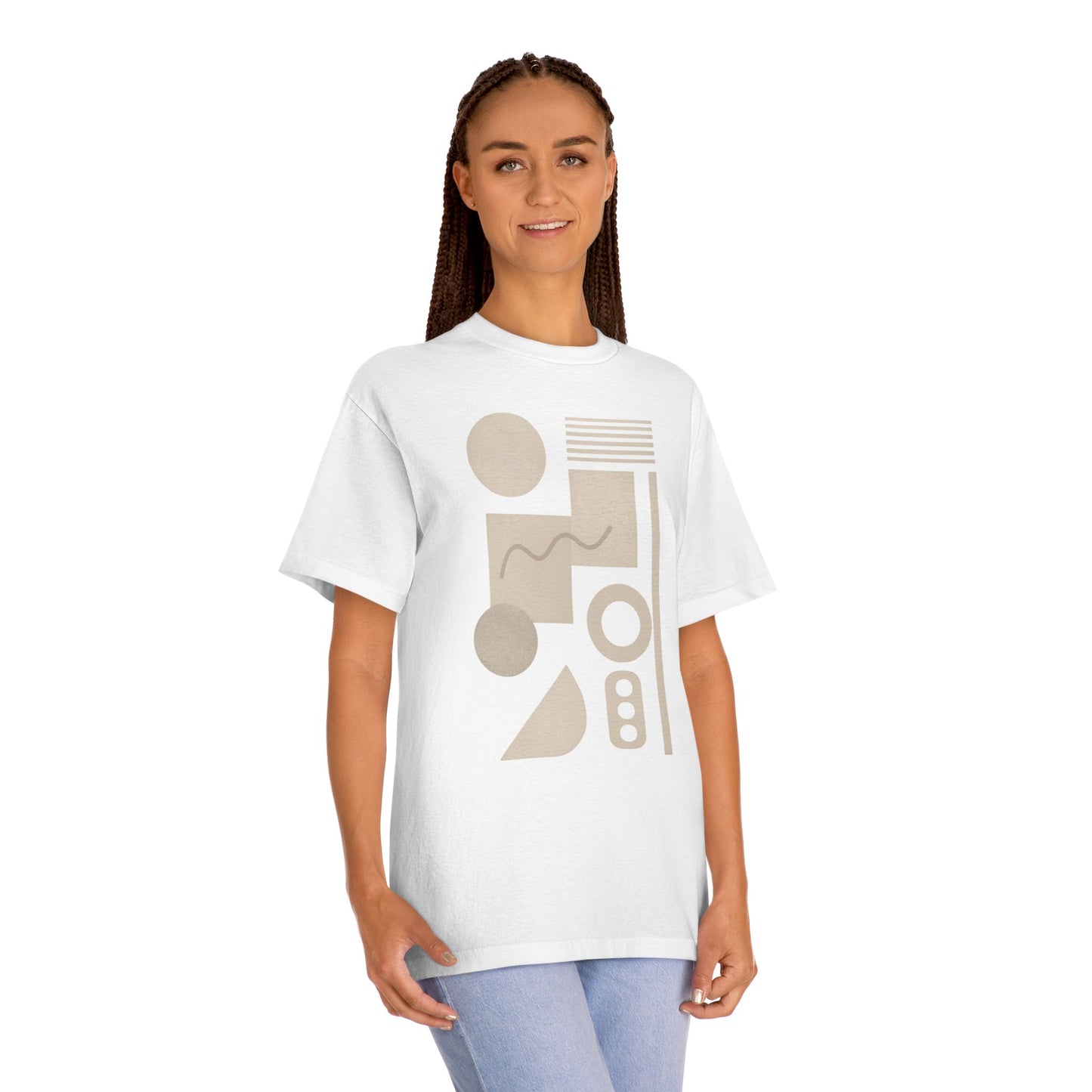 Minimalist Geometric Unisex Classic Tee, Casual Wear, Stylish Gift, Modern Fashion, Everyday Comfort, Trendy Summer Tee