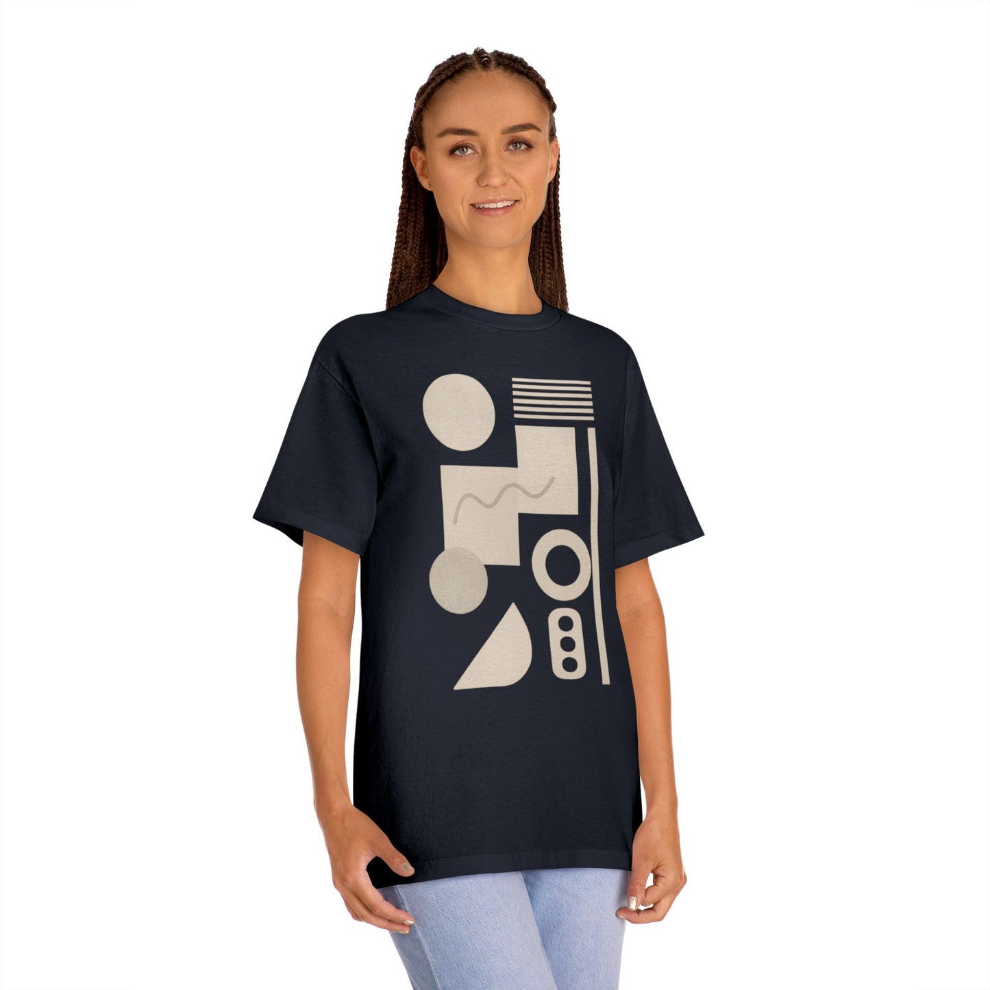 Minimalist Geometric Unisex Classic Tee, Casual Wear, Stylish Gift, Modern Fashion, Everyday Comfort, Trendy Summer Tee