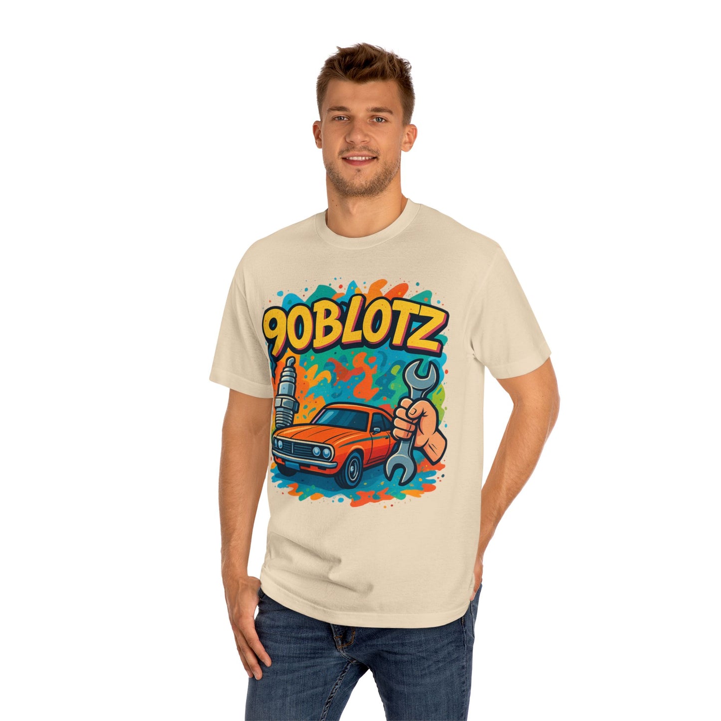 Retro Car Enthusiast Tee - 90BLOTZ Graphic Unisex Classic T-Shirt, Vintage Car Shirt, Gift for Gearheads, Auto Repair Apparel, Cool [...]