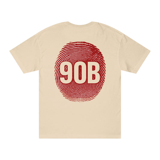 Bold Graphic Unisex Tee with 90B Design, Casual Streetwear, Gift for Him/Her, Trendy Summer Top, Perfect for Parties His name is proof of identity